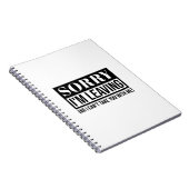 Sorry dat ik wegga - grappig sarcastisch citaatont notitieboek (Rechterzijde)