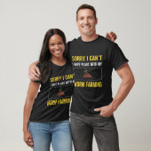 Sorry dat ik worm landbouw boer Vermicomposting T-shirt (Unisex)