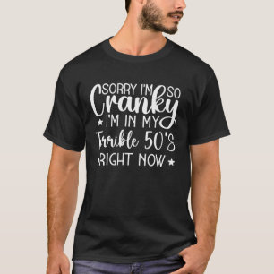 Sorry dat ik zo chagrijnig ben in mijn vreselijke t-shirt