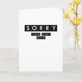 Sorry dat je een ouwe Kaart hebt (Gele Bloem)