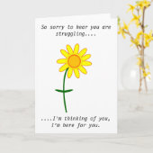 Sorry dat je een worstelkaart hebt kaart (Gele Bloem)