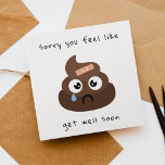 Sorry dat je het gevoel hebt dat poep-emoji snel b<br><div class="desc">Deze grappige kaart is de perfecte manier om iemand speciaal een snel herstel te wensen. Het ontwerp heeft een droevige poep-emoji met een schattig hart-band-aid en leuke typografische bewoording die gemakkelijk te personaliseren is. De achterkant van de kaart is leeg voor u om een persoonlijk bericht te schrijven of u...</div>