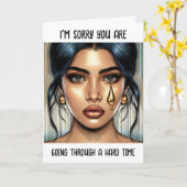 Sorry dat je het moeilijk hebt kaart (Gele Bloem)