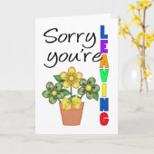 Sorry dat je het Wenskaart verlaat Kaart (Gele Bloem)