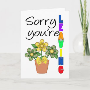 Sorry dat je het Wenskaart verlaat Kaart