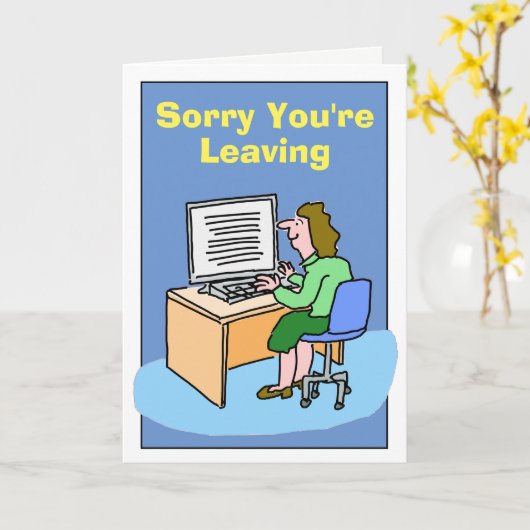 Sorry dat je het witte Vrouw verlaat. Kaart (Gele Bloem)