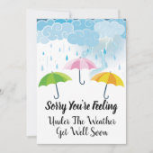 Sorry dat je je goed voelt onder het weer. aankondiging (Voorkant)