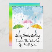 Sorry dat je je goed voelt onder het weer. aankondiging (Voorkant / Achterkant)