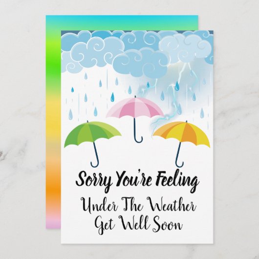 Sorry dat je je goed voelt onder het weer. aankondiging (Voorkant / Achterkant)