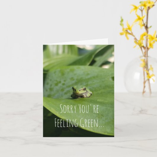 Sorry dat je je groen voelt...haal goed Kaart. Kaart (Gele Bloem)