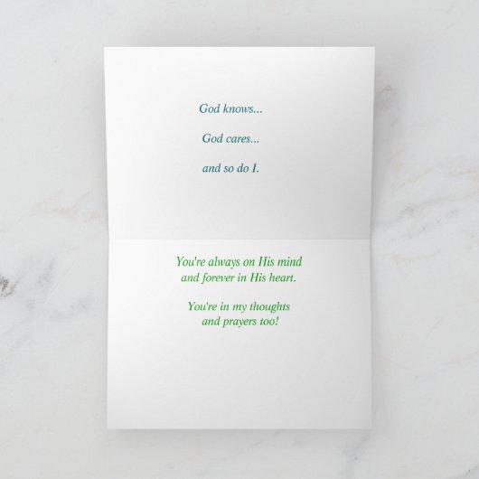 Sorry dat je je niet goed voelt kaart (Binnen)