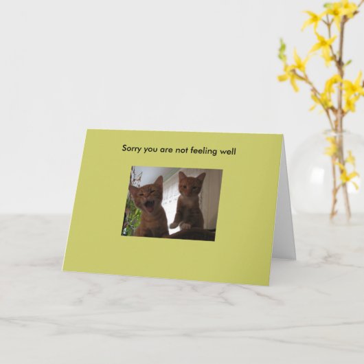 Sorry dat je je niet goed voelt kaart (Gele Bloem)