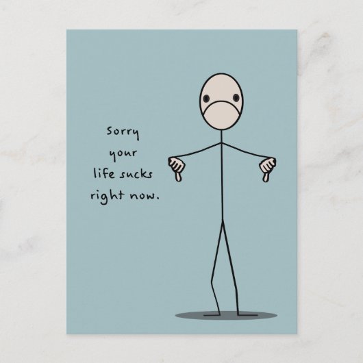 Sorry dat je leven nu klote is briefkaart (Voorkant)