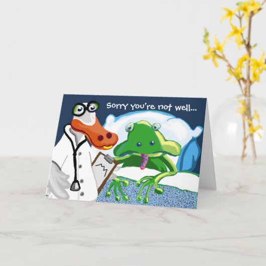 Sorry dat je niet goed bent... kaart (Gele Bloem)