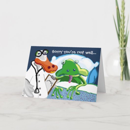 Sorry dat je niet goed bent... kaart (Voorkant)