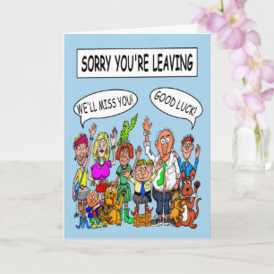 Sorry dat je weggaat kaart