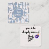 Sorry dat je weggaat notitiekaartje (Voorkant / Achterkant)