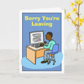 Sorry dat je zwarte mannetje verlaat. kaart (Gele Bloem)