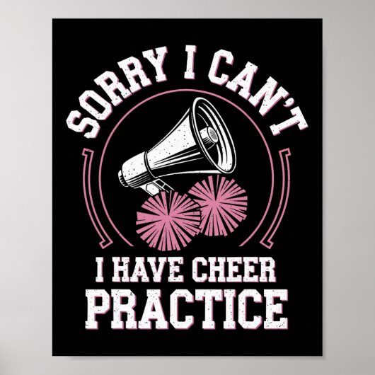 Sorry, dat kan ik niet, ik heb cheerleading oefeni poster (Voorkant)