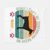 Sorry, dat kan ik niet. Mijn Dobermann heeft me no Fleece Deken (Voorkant (Horizontaal))