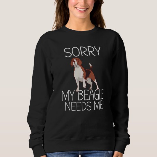 Sorry dat mijn beagle me nodig heeft... trui (Voorkant)