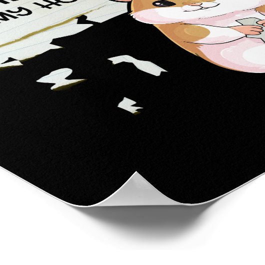 Sorry dat mijn hamster mijn homewerk-leraarsschool poster (Hoek)