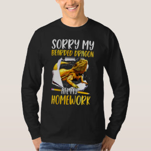 Sorry dat mijn hoofddraak mijn homework-pas Reptil T-shirt