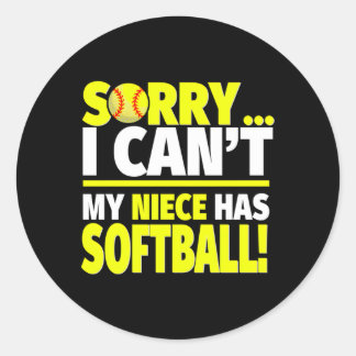 Sorry dat mijn nichtje softbal heeft voor tantes e ronde sticker