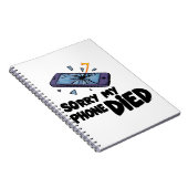 Sorry dat mijn telefoon is overleden notitieboek (Rechterzijde)