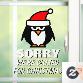 Sorry dat we gesloten zijn voor de kerstwinkel. raamsticker (Huis)