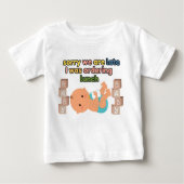Sorry dat we laat witte Baby t-shirt zijn (Voorkant)