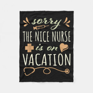 Sorry De Aardige Verpleegster Is Op Vakantie Schat Fleece Deken