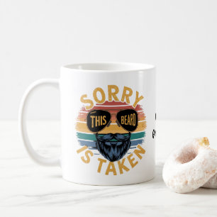 Sorry Deze Baard is Bezet Funny Vintage Design  Koffiemok