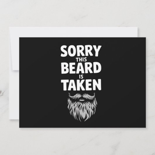 Sorry Deze Baard Is Bezet Valentijnsdag Koppels Kaart (Voorkant)