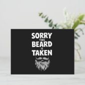 Sorry Deze Baard Is Bezet Valentijnsdag Koppels Kaart (Staand voorkant)