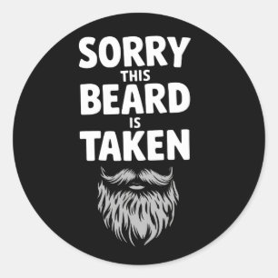Sorry Deze Baard Is Bezet Valentijnsdag Koppels Ronde Sticker