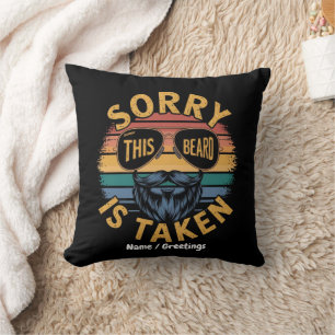 Sorry Deze Baard is Bezette Funny Vintage Ontwerp Kussen