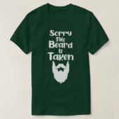 Sorry, deze baard wordt genomen Grappig Land Retro T-shirt (Design voorkant)