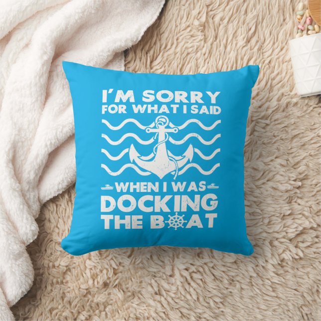 Sorry Dock the Boat Funny Boat Captain Sailing Kussen (Deken)