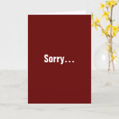 Sorry... Dommer het neer Kaart (Gele Bloem)