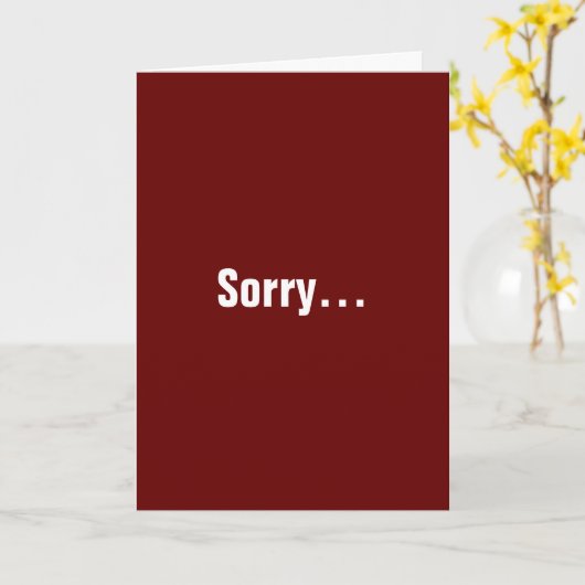 Sorry... Dommer het neer Kaart (Gele Bloem)