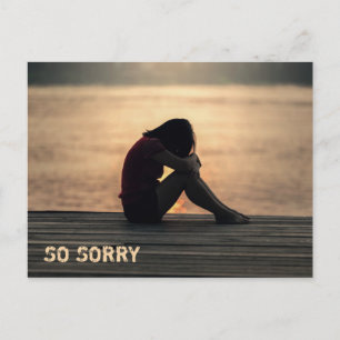 SORRY, een verdrietig meisje Briefkaart