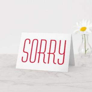 Sorry eenvoudig excuus wenskaart kaart