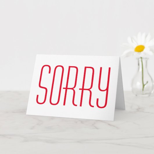 Sorry eenvoudig excuus wenskaart kaart (Kleine Plant)