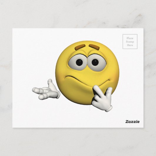 Sorry emoticon briefkaart (Achterkant)