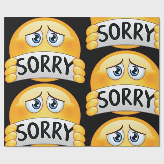 Sorry Emoticon Cadeaupapier (Vlak)