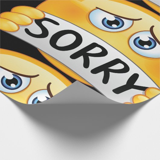 Sorry Emoticon Cadeaupapier (Hoek)