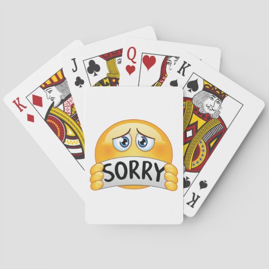 Sorry Emoticon Pokerkaarten (Achterkant)