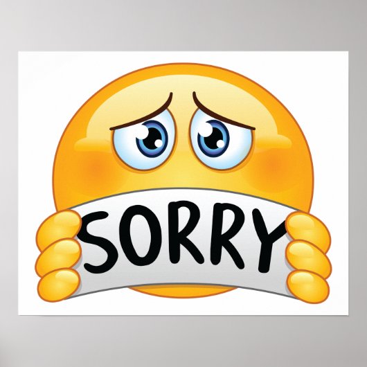 Sorry Emoticon Poster (Voorkant)