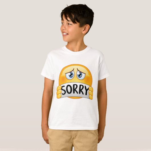 Sorry Emoticon T-shirt (Voorkant volledig)